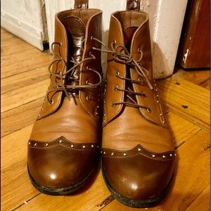 Julia Bo two tone ankle boots